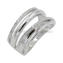 Sterling Silver Jewelry High Polished Finger Ring Women′ Gift (KR3054)